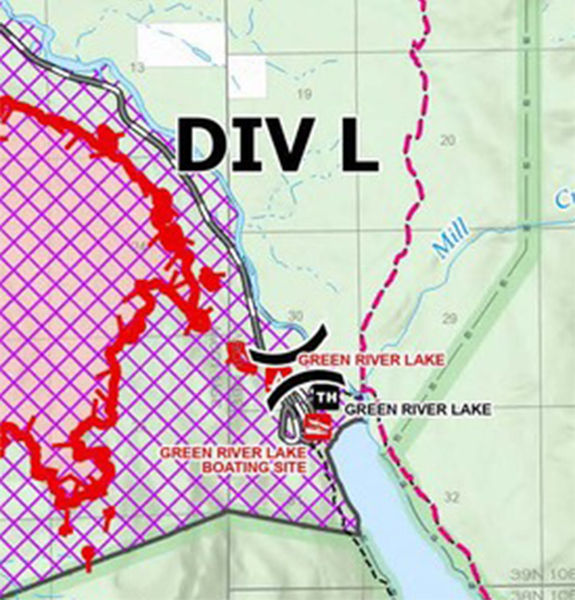 Detail of Aug. 25 Dollar Lake Fire map. Photo by .