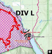 Detail of Aug. 25 Dollar Lake Fire map. Photo by .