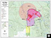 Aug 26, 2026 Dollar Lake Fire map. Photo by Bridger-Teton National Forest.