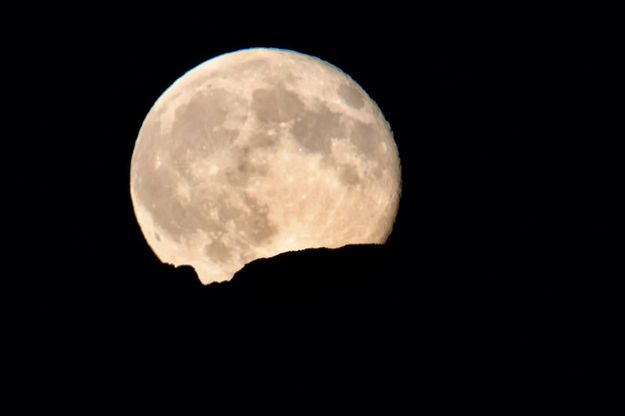 Moonrise over Pinedale. Photo by Hank Ruland.