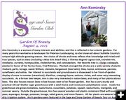 August 4, 2025  Ann Kominsky. Photo by Sage & Snow Garden Club.