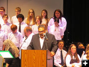 Invocation by Chaplain Randy Belton. Photo by Pinedale Online.